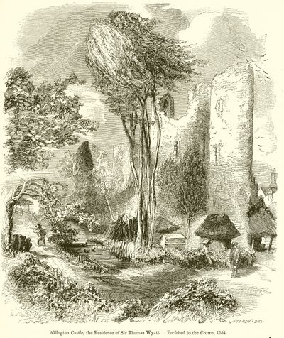Castillo de Allington, la residencia de Sir Thomas Wyatt. Confiscado por la Corona, 1554 de English School