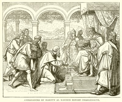 Embajadores de Harún al-Rashid ante Carlomagno de English School