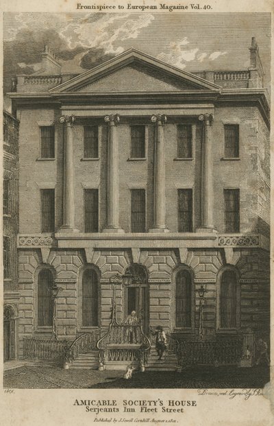 Casa de la Sociedad Amistosa, Serjeants Inn, Fleet Street, Londres de English School