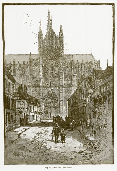 Catedral de Amiens (grabado) de English School