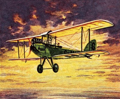 Amy Johnson en su Gypsy Moth llamado 