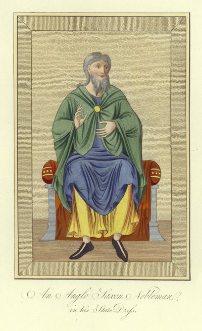 Un noble anglosajón en su vestido de estado de English School