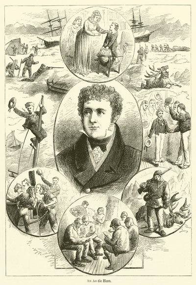 Un Héroe Ártico (grabado) de English School