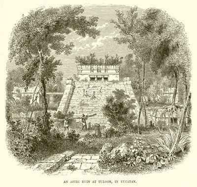 Una ruina azteca en Tuloom, Yucatán de English School