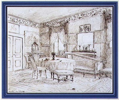 Interior de un salón de la Regencia inglesa, Londres de English School