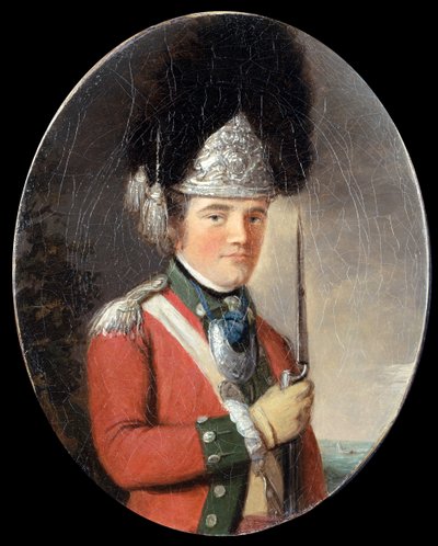 Un oficial de la Compañía de Granaderos, 63º Regimiento de Infantería, c.1775 de English School