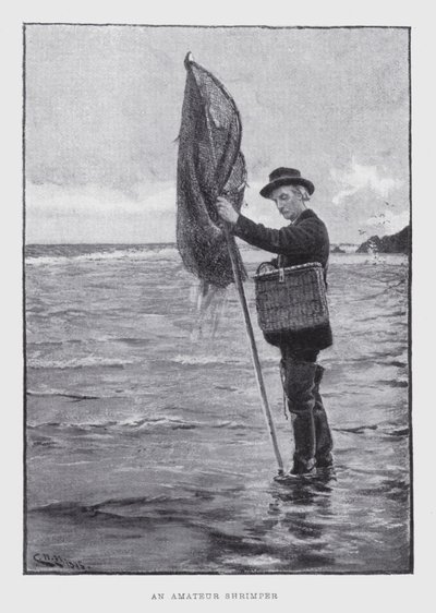 Un aficionado a la pesca de camarones de English School
