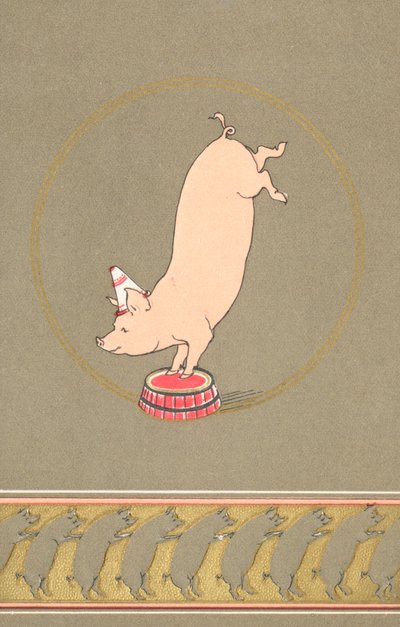 Un cerdo antropomórfico actuando en un circo de English School