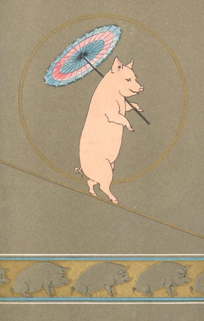 Un cerdo antropomórfico actuando en un circo de English School