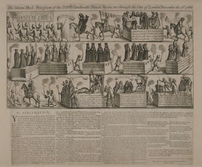 Una procesión anticatólica, 1680 de English School