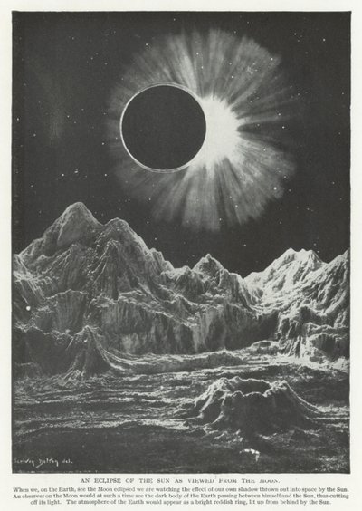 Un eclipse del Sol visto desde la Luna de English School