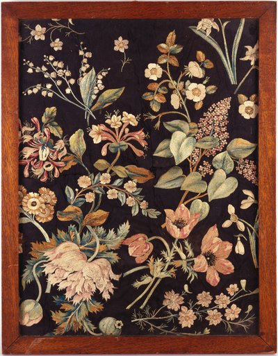 Un panel bordado al estilo de la Sra. Delany de English School