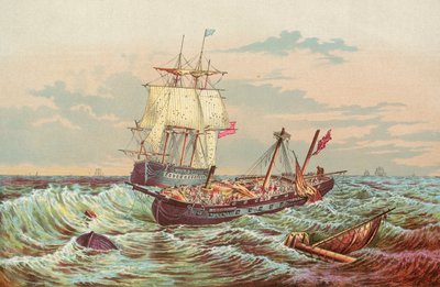 Una pelea naval de antaño - La Constitución y Guerriere de English School
