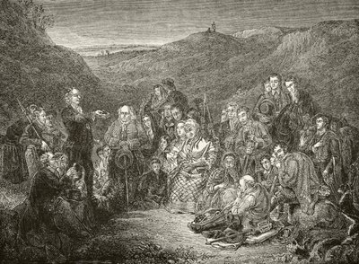 Reunión al aire libre de los Covenanters escoceses, de 