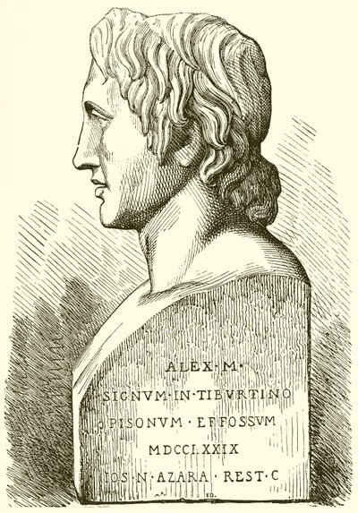Busto antiguo de Alejandro Magno de English School