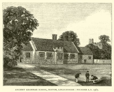 Antigua Escuela de Gramática, Boston, Lincolnshire, fundada en 1567 de English School