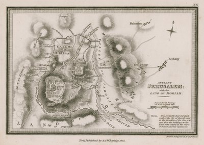 Jerusalén Antigua; con la Tierra de Moriah de English School