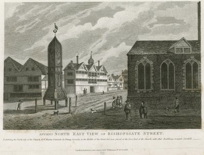 Vista antigua del noreste de Bishopsgate Street de English School