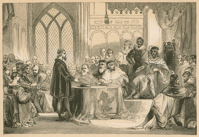 Andrew Melville ante el Rey y el Consejo Privado de English School