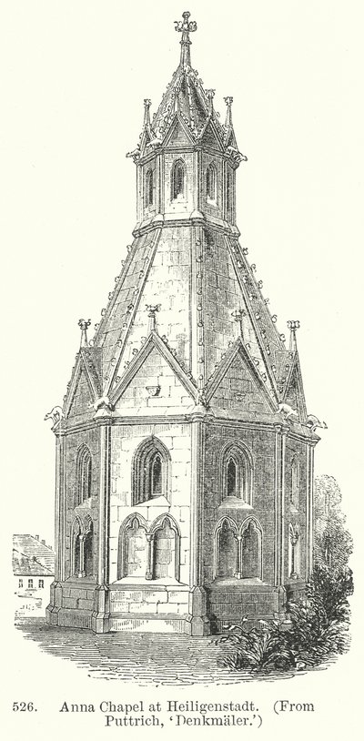 Capilla de Anna en Heiligenstadt (grabado) de English School
