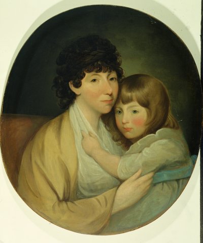 Anna Maria White (Sra. Charles Trench) y niño de English School