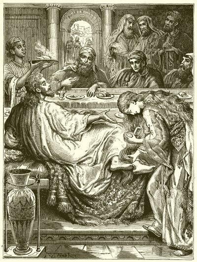 Ungiendo los pies de Jesús de English School