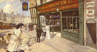 Otro tipo de fachada de tienda semiabierta, 1900 de English School