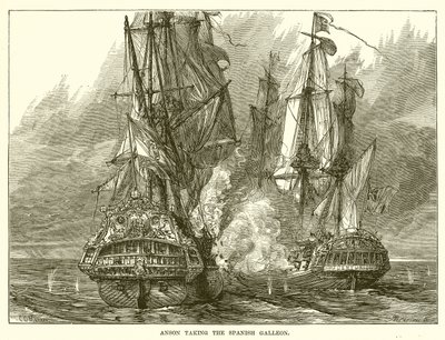 Anson tomando galeón español de English School