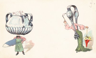 Utensilios de cocina antropomórficos de English School
