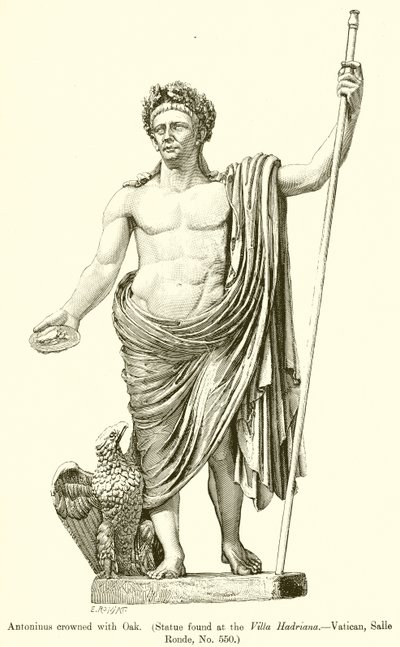 Antonino Coronado con Roble. (Estatua encontrada en la Villa Adriana.--Vaticano, Sala Redonda, No. 550) de English School