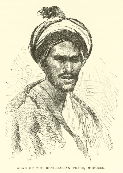 Árabe de la tribu Beni-Hassan, Marruecos de English School
