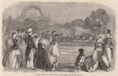 Reunión de tiro con arco en los terrenos del Palacio de Cristal de English School