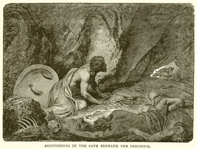 Aristómenes en la cueva bajo el precipicio de English School