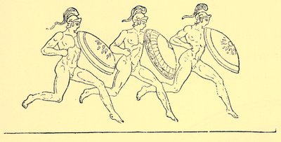 Carrera Armada, ilustración de la Historia de Grecia por Victor Duruy, 1890 (imagen mejorada digitalmente) de English School