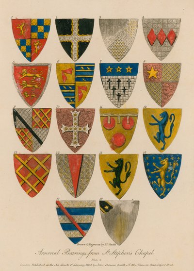 Escudos de armas de la Capilla de San Esteban de English School