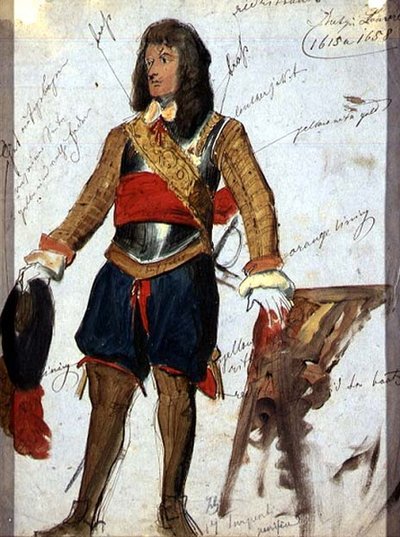 Armadura (c.1615) en el Museo del Louvre, París, c.1850 de English School
