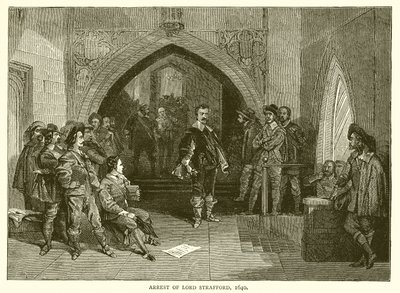 Arresto de Lord Strafford, 1640 de English School