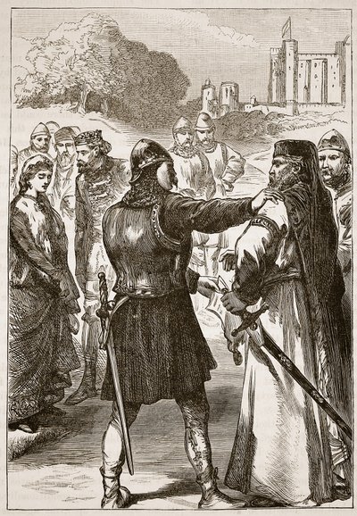 Arresto del Duque de Gloucester, ilustración de Cassells Illustrated History of England de English School