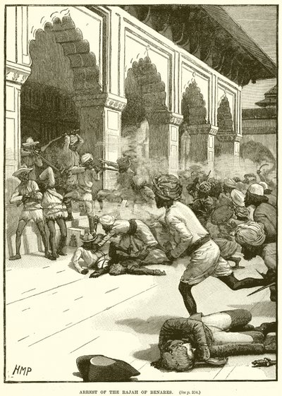 Arresto del Rajá de Benarés de English School