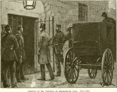 Llegada del Sr. Parnell a la cárcel de Kilmainham de English School