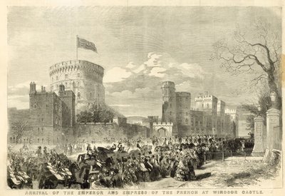 Llegada del Emperador y la Emperatriz de Francia al Castillo de Windsor de English School