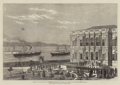 Llegada del sultán al Palacio de Beglerbeg para devolver la visita del Gran Duque Nicolás de English School