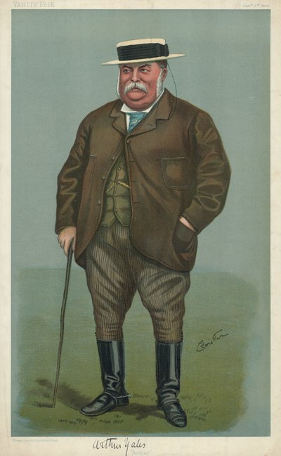 Arthur Yates, Arthur, 11 de enero de 1900, caricatura de Vanity Fair de English School