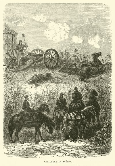 Artillería en acción, octubre 1870 de English School
