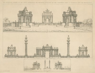 Impresiones de artistas para monumentos de English School
