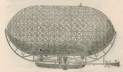 Ascenso de la máquina aérea de Bell desde Vauxhall Gardens, Londres de English School