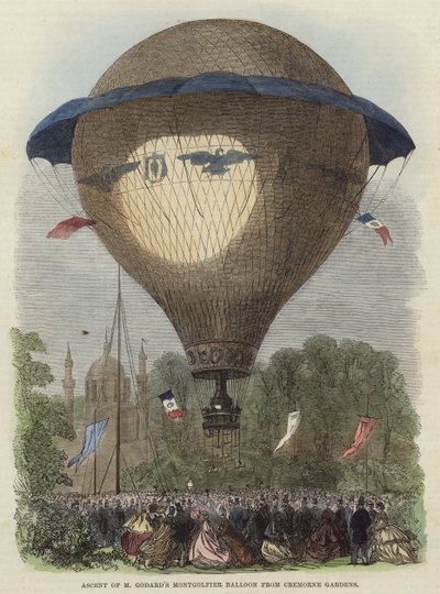 Ascenso del globo Montgolfier de M Godard de English School