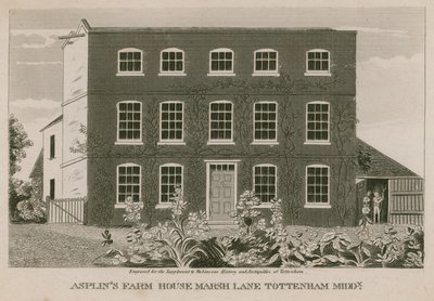 Casa de la Granja Asplins, Marsh Lane, Tottenham, Londres de English School