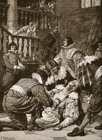 Asesinato del Duque de Buckingham, ilustración de "Cassell