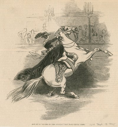 Anfiteatro de Astley, Londres - Escena en el circo de English School